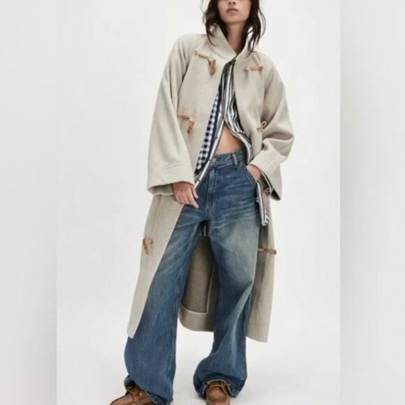 Free People Alma Long Duffle Coat - Picture 1 of 11